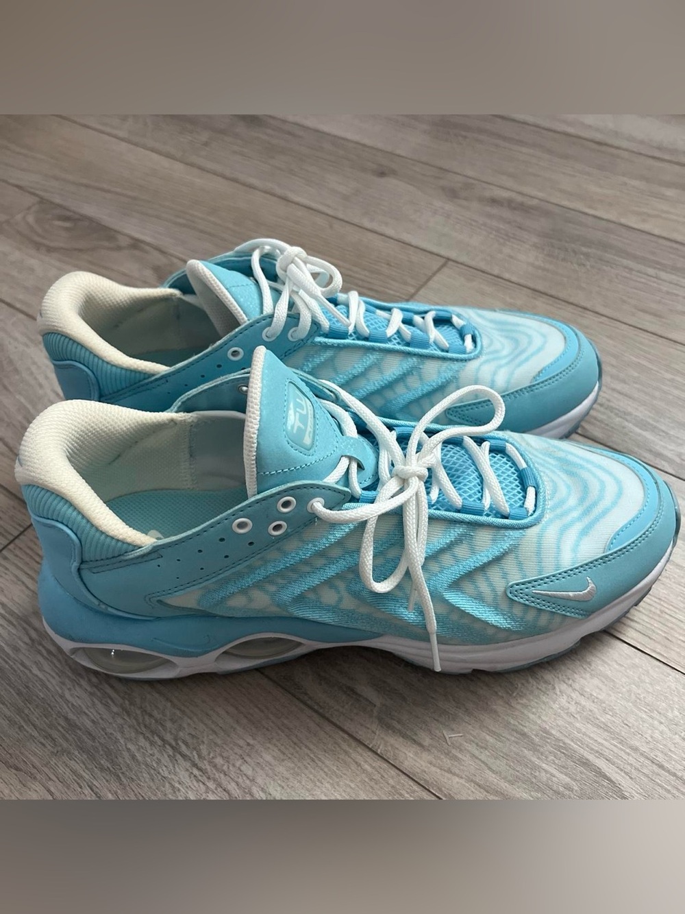 Nike Light Blue Women's Athletic Sneakers with White Laces